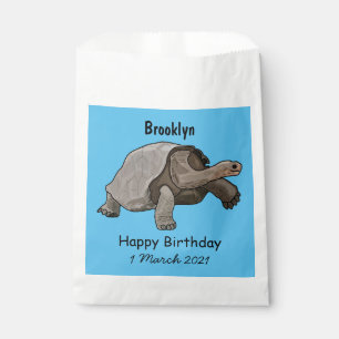 Sachets En Papier Caricature de la tortue des Galapagos
