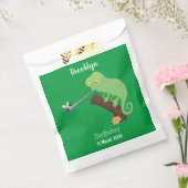 Sachets En Papier Caricature de lézard de caméléon vert joyeux (Scellé)