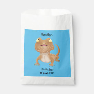 Sachets En Papier Caricature de lézard de dragon à barbe