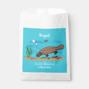 Sachets En Papier Caricature de natation de Cute platypus
