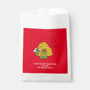 Sachets En Papier Caricature de Noël Bee Funny Holiday
