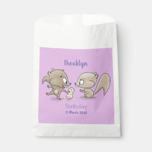 Sachets En Papier Caricature d'écureuils marrants