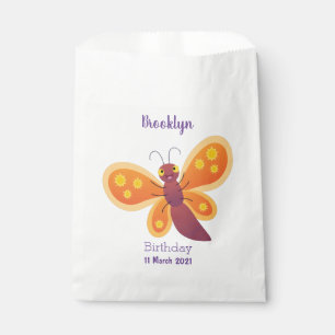 Sachets En Papier Caricature joli papillon orange