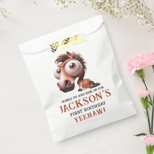 Sachets En Papier Caricatures du cheval 1er anniversaire (Scellé)