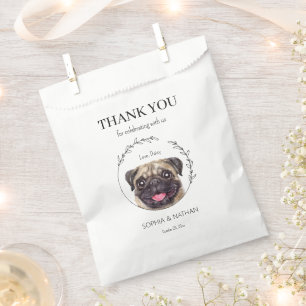 Sachets En Papier Carlin simple Merci Mariage Favoriser sac