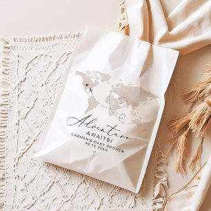 Sachets En Papier CARMEN Carte Beige Baby shower d'aventure