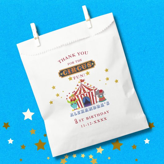 Sachets En Papier Carnaval Big Top Come All Circus 1er Anniversaire