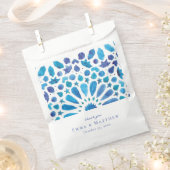 Sachets En Papier Carreaux bleu aquarelle (Coupé)