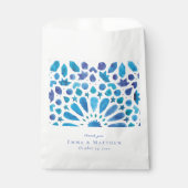 Sachets En Papier Carreaux bleu aquarelle (Devant)