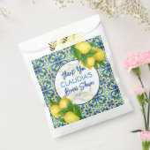 Sachets En Papier Carreaux bleus citron Amalfi Positano douche nupti (Scellé)