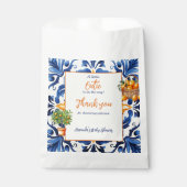 Sachets En Papier Carrelage bleu Cutie Orange Citrus Baby shower Déc (Devant)