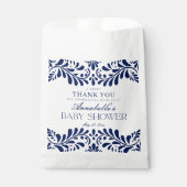 Sachets En Papier Carrelage bleu Talavera Fiesta Baby shower Dessert (Devant)