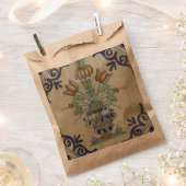 Sachets En Papier Carrelage Delft Antique Pot de Fleur Céramique (Coupé)