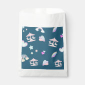 Sachets En Papier Carrousel arc-en-ciel magique Unicorn anniversaire (Devant)