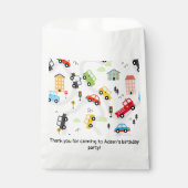 Sachets En Papier Cars Trucks Road Map Birthday Party (Devant)