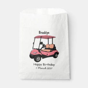 Sachets En Papier Carte de golf / dessin animé en voiturette de golf