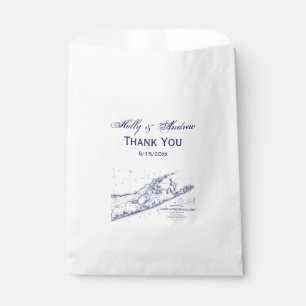 Sachets En Papier Carte de Long Island The Hamptons