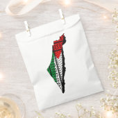 Sachets En Papier Carte de Palestine avec drapeau et Motif Keffiyeg (Coupé)