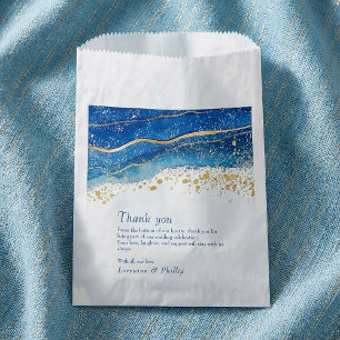 Sachets En Papier Carte de remerciement de mariage à l'aquarelle ble