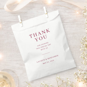 Sachets En Papier Carte de Remerciement Marron Élégante