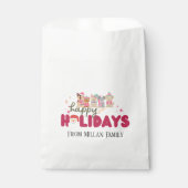 Sachets En Papier Carte de vacances familiale ou professionnelle ave (Devant)