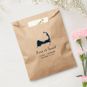 Sachets En Papier Carte du cap Falmouth avec coeur | Faveurs (Scellé)