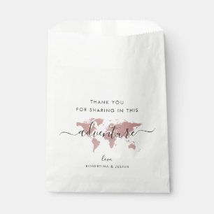Sachets En Papier Carte rose World Adventure Travel Thème
