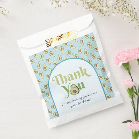 Sachets En Papier Carte ThankYou 1st Birthday Avocado (Scellé)