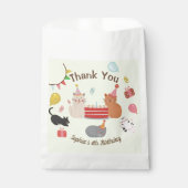 Sachets En Papier Cartoon Cats Birthday Party  (Devant)
