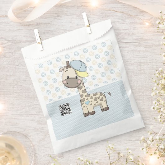 Sachets En Papier Cartoon personnalisé Baby Boy Giraffe (Coupé)