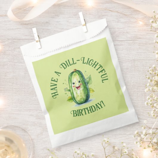 Sachets En Papier Cartoon vert mignon Picket Anniversaire (Coupé)