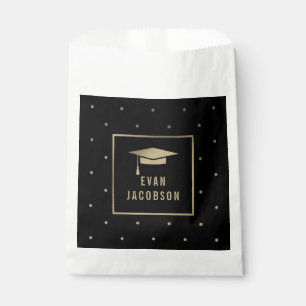 Sachets En Papier Casquette Or ÉDITABLE COULEUR Graduation Favoriser