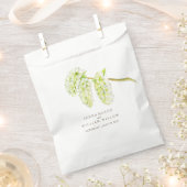 Sachets En Papier Casquette vert saule d'aquarelle couleur de mariag (Coupé)