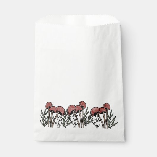 Sachets En Papier Casquettes de champignons rouges (Devant)