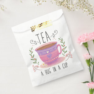 Sachets En Papier Casse Florale de thé Vintage