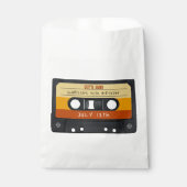 Sachets En Papier Cassette Bande Rétro Anniversaire Fête (Devant)