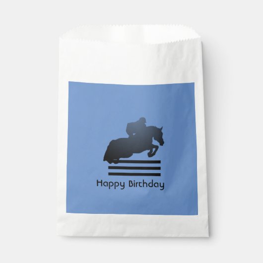 Sachets En Papier Cavalier franchissant un obstacle. (Devant)