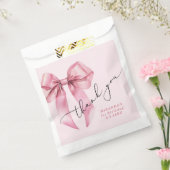 Sachets En Papier Ceinture rose Bow Merci d'anniversaire (Scellé)