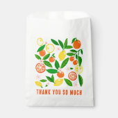 Sachets En Papier Célébration Citrus BABY SHOWER personnalisé Merci (Devant)