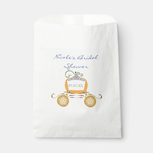 Sachets En Papier Cendrillon Citrouille Carriage Party Favoriser les (Devant)
