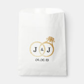 Sachets En Papier Cercles Mariages Chic Faux Gold Foil (Devant)