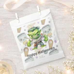 Sachets En Papier Cercueil de monstre vert Momie Joyeux Halloween
