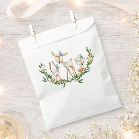 Sachets En Papier Cerf d'aquarelle mignonne (Coupé)