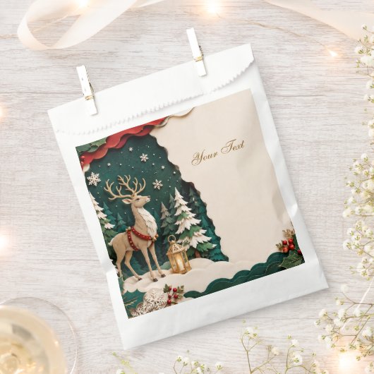 Sachets En Papier Cerf de Noël Forest Frame (Coupé)