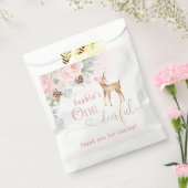 Sachets En Papier Cerf de premier anniversaire rose pâle en hiver (Scellé)