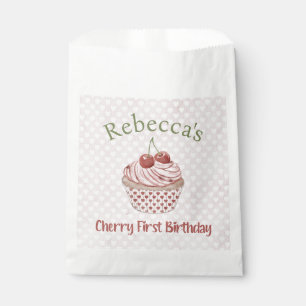 Sachets En Papier Cerise Premier Anniversaire Coquette Aquarelle Cup