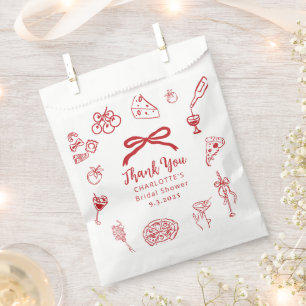 Sachets En Papier C'est l'Amour Mariage Italien Dessiné à la Main