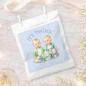 Sachets En Papier C'est Twins ! Baby shower jumeaux garçon mignon (Coupé)