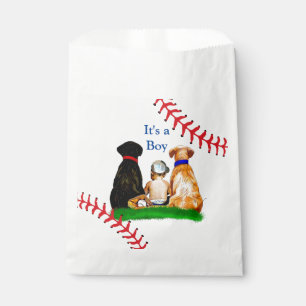 Sachets En Papier C'est un garçon, Baseball Baby shower à thème