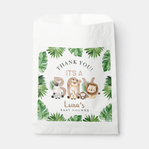 Sachets En Papier C'est un garçon Jungle Thème Baby shower Papier